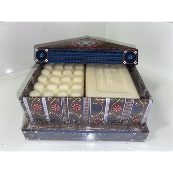 Shugar Soapworks Lemon Verbena Moisturizing Massage Bar Soap Set Keepsake Box 2 - Picture 1 of 6